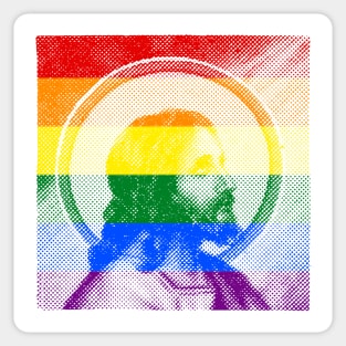 Rainbow Jesus Sticker